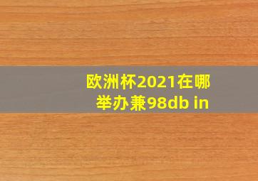 欧洲杯2021在哪举办兼98db in